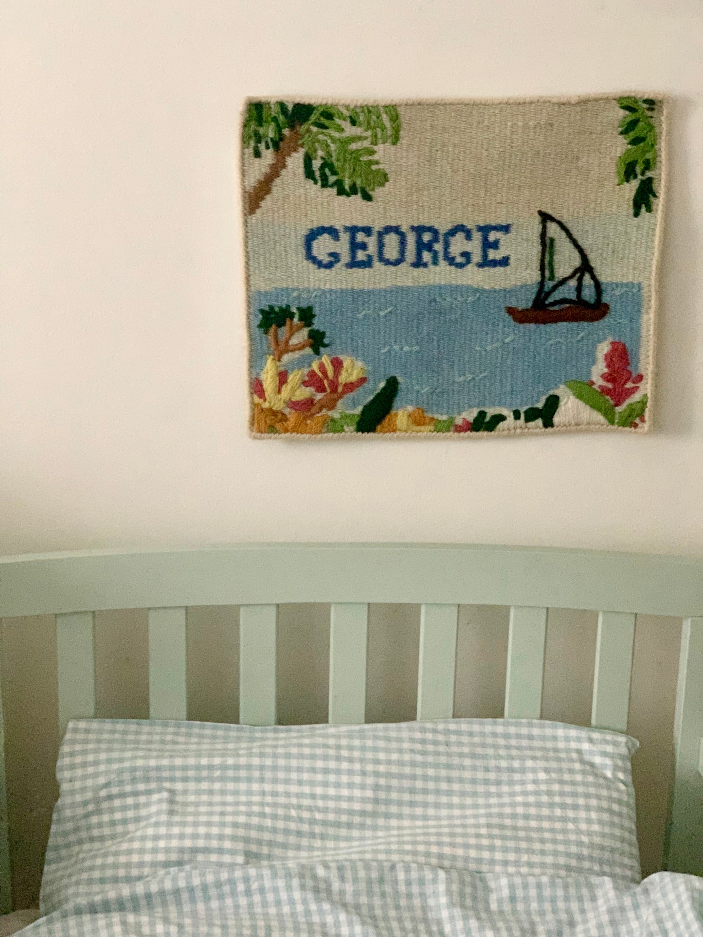 Sparrow and Grass, 'Bay Embroidery'