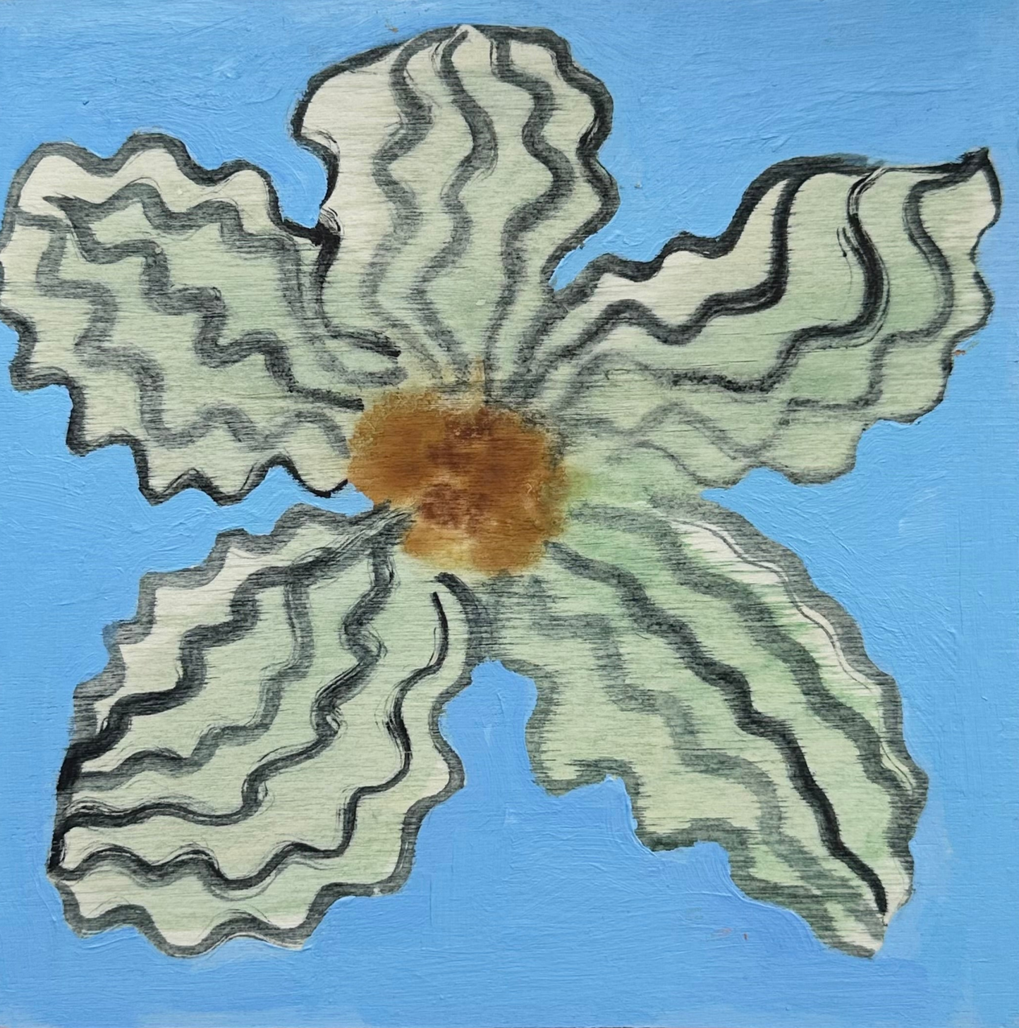 Liat Greenberg, 'Mini Flower on Wood V' 2025