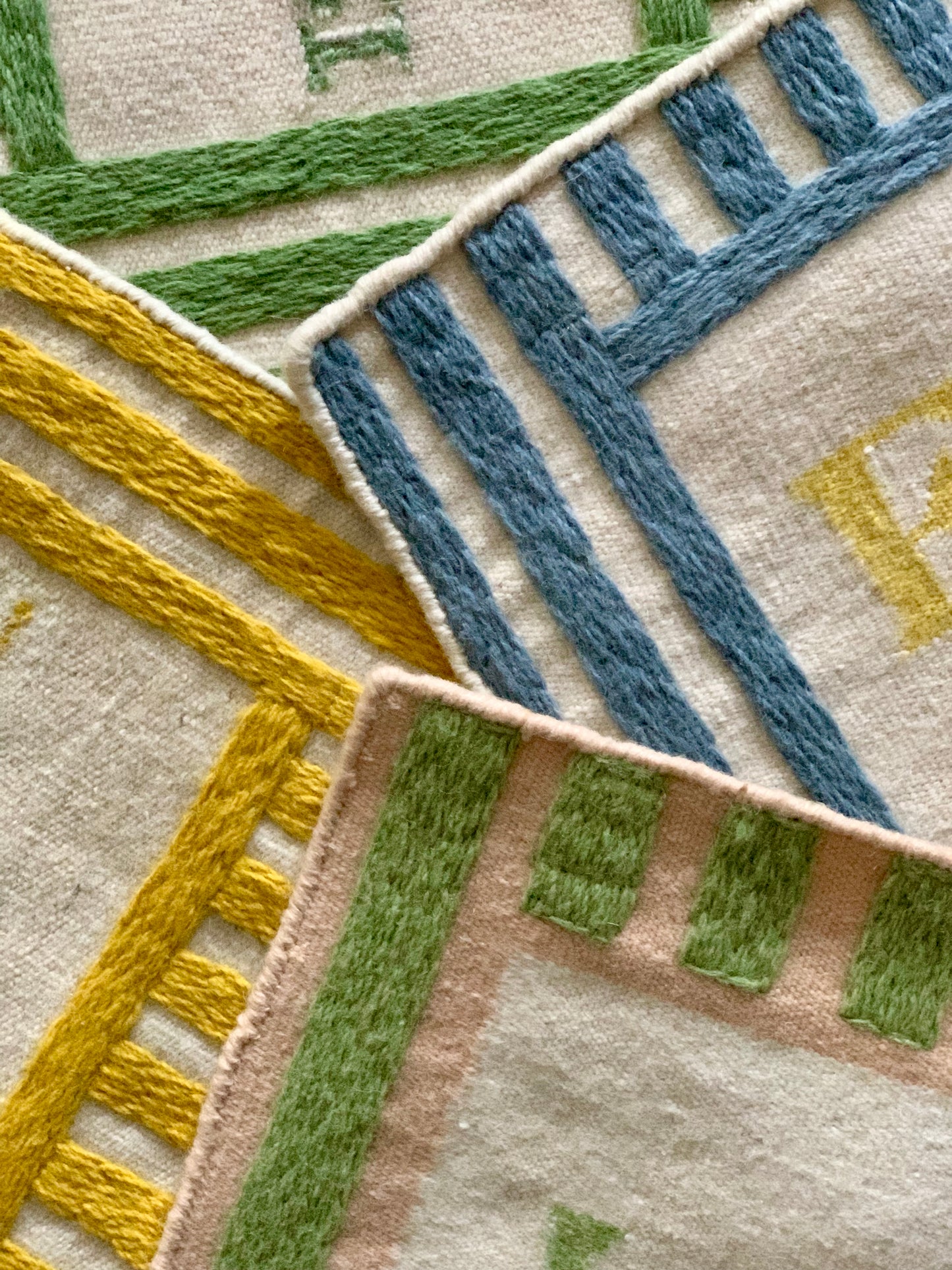 Sparrow and Grass, 'The Striped Embroideries Collection'