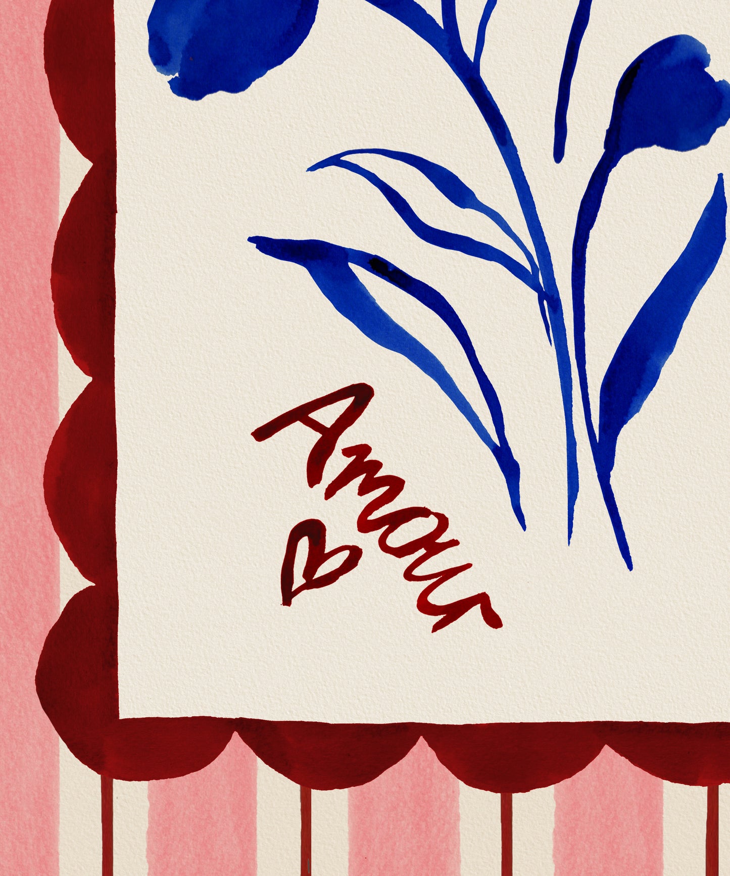 The Good Life Home, Love (Amour)- French Floral Love Art Print