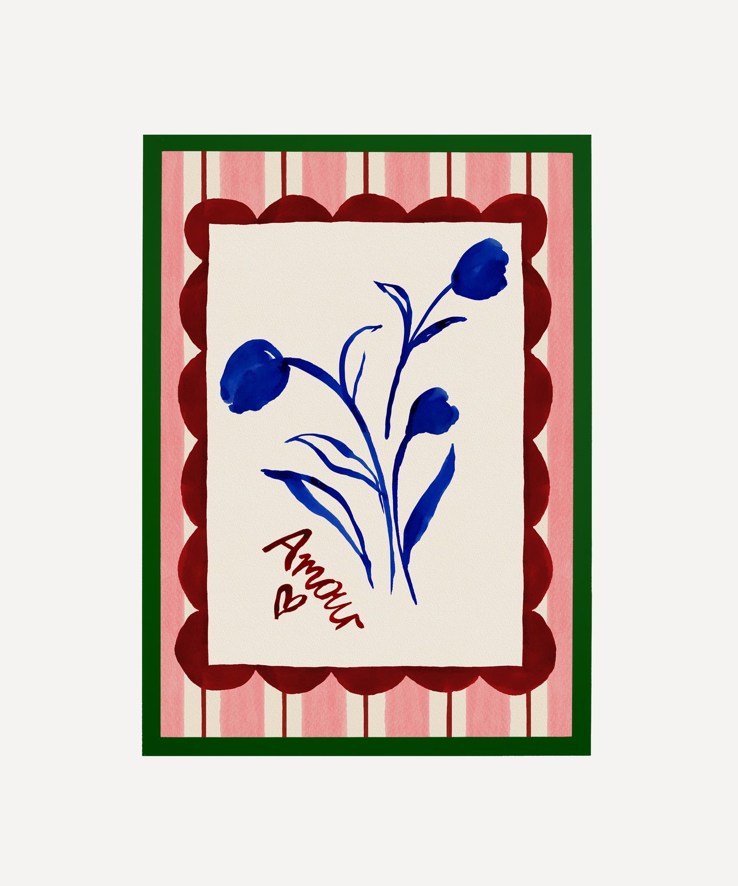 The Good Life Home, Love (Amour)- French Floral Love Art Print