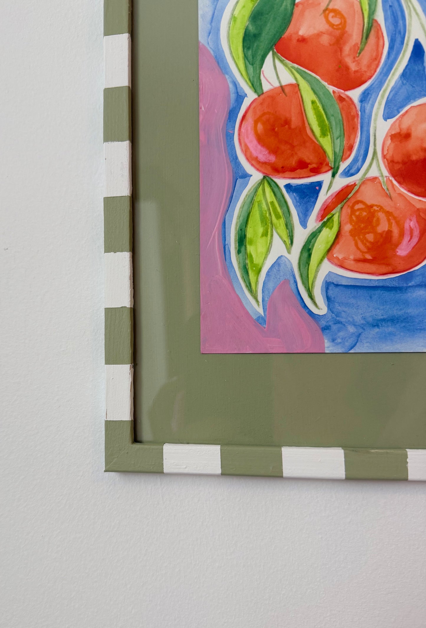 Mia Cathcart, 'Oranges (Green Checkered)' 2025