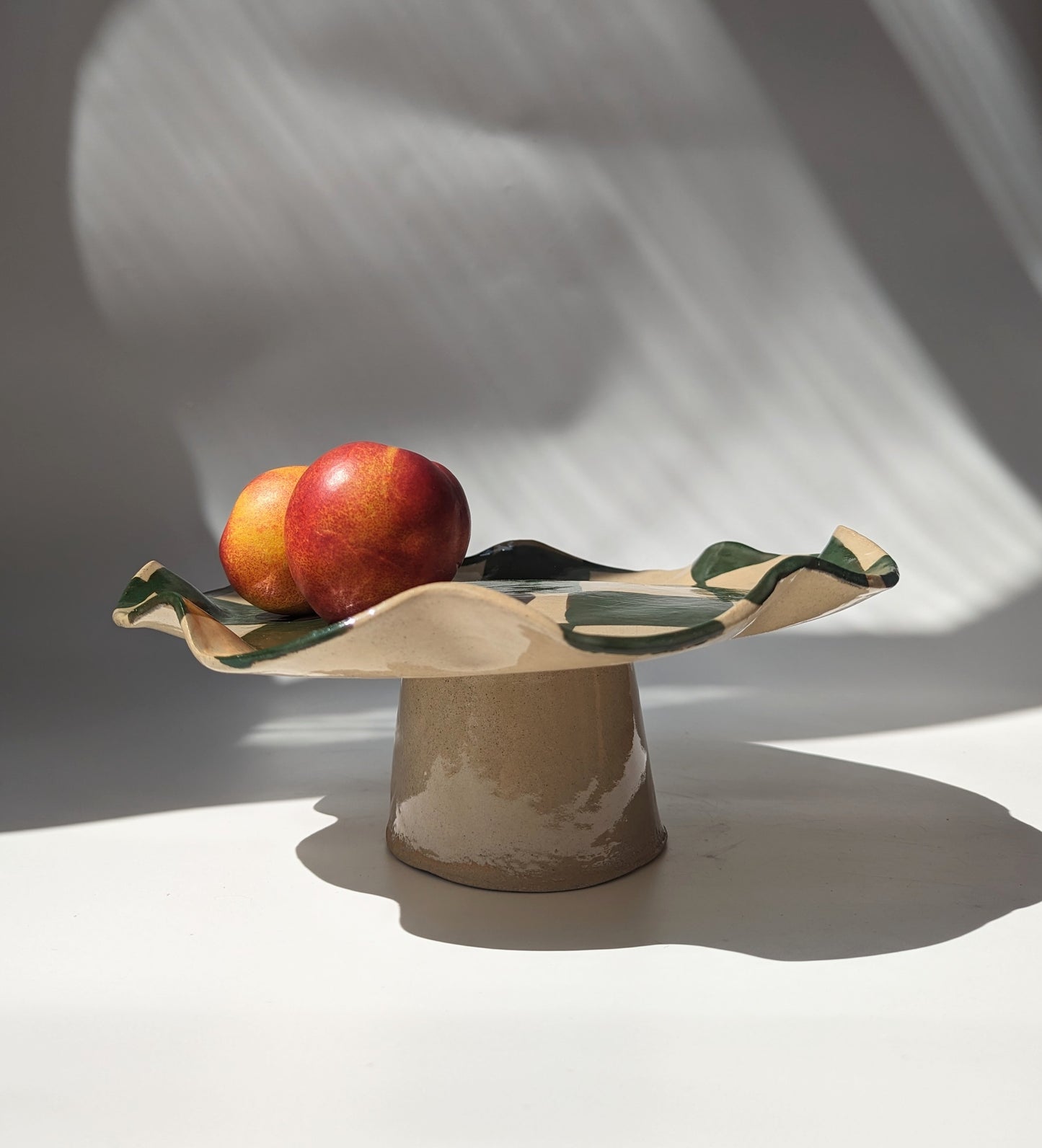 Rosie Gore, Green Wavy Check Pedestal