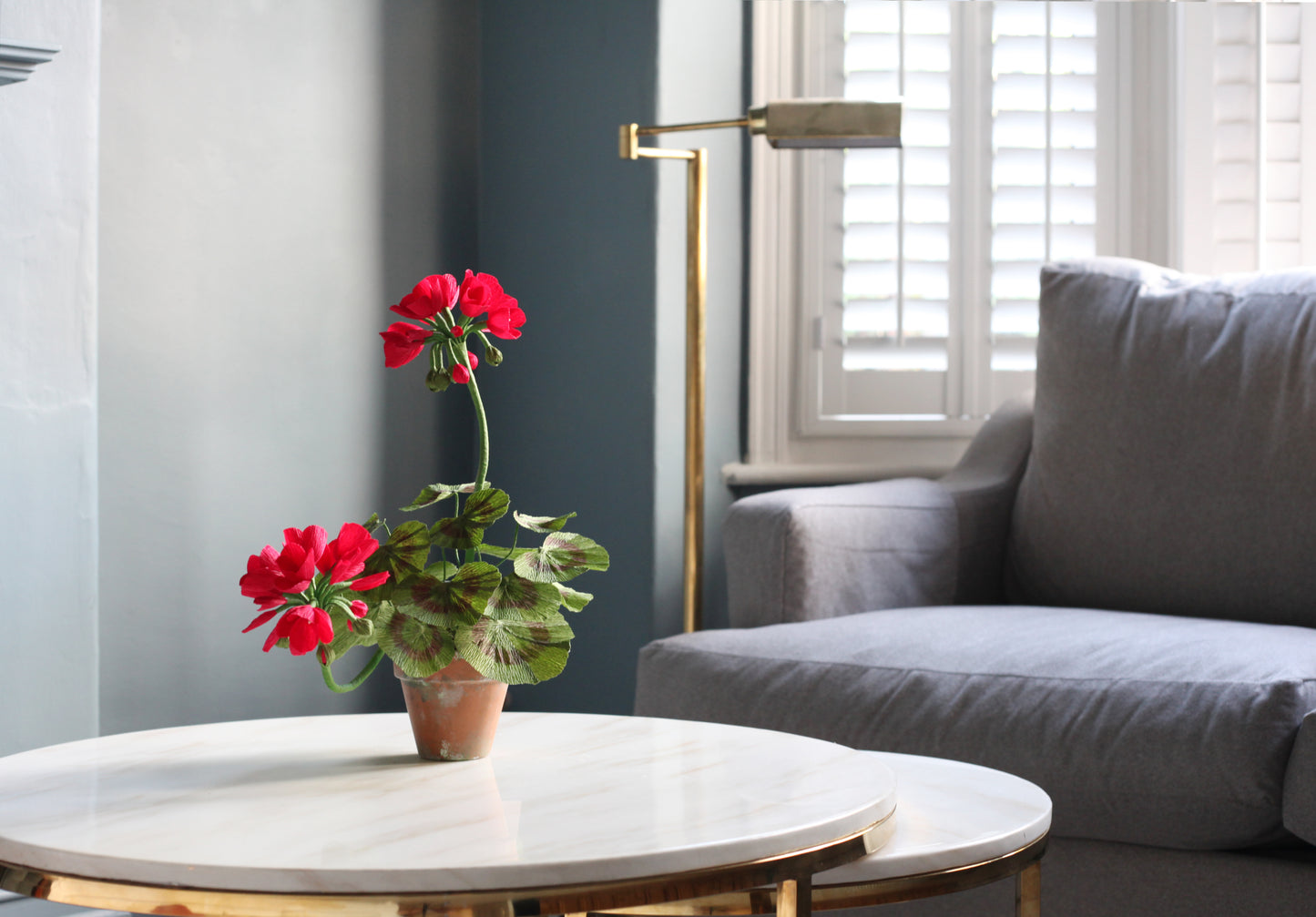 Blooms by Beam Small Crimson Paper Flower Geranium