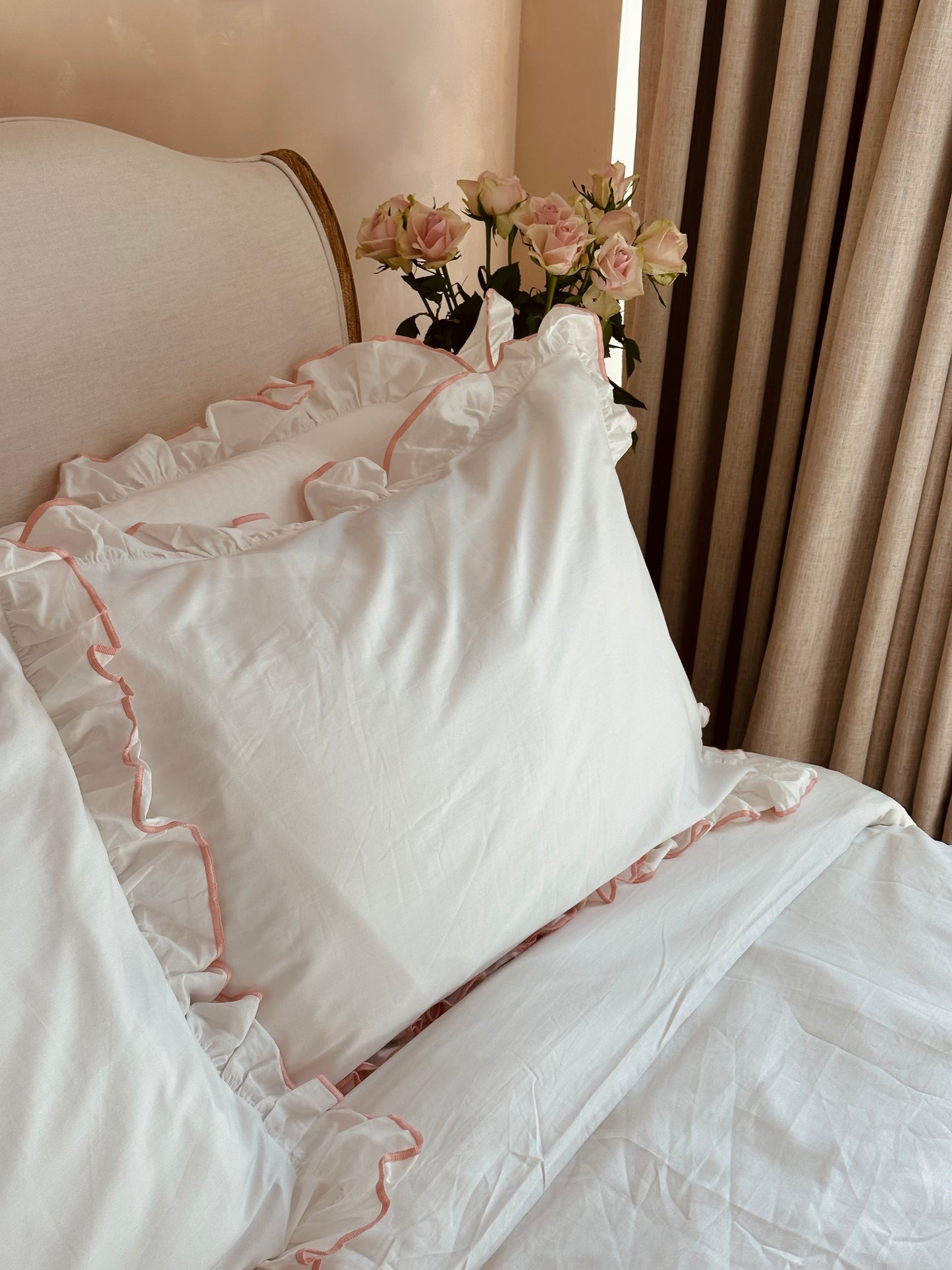 Sukun Provence Dusty Pink Pillow Case Pair