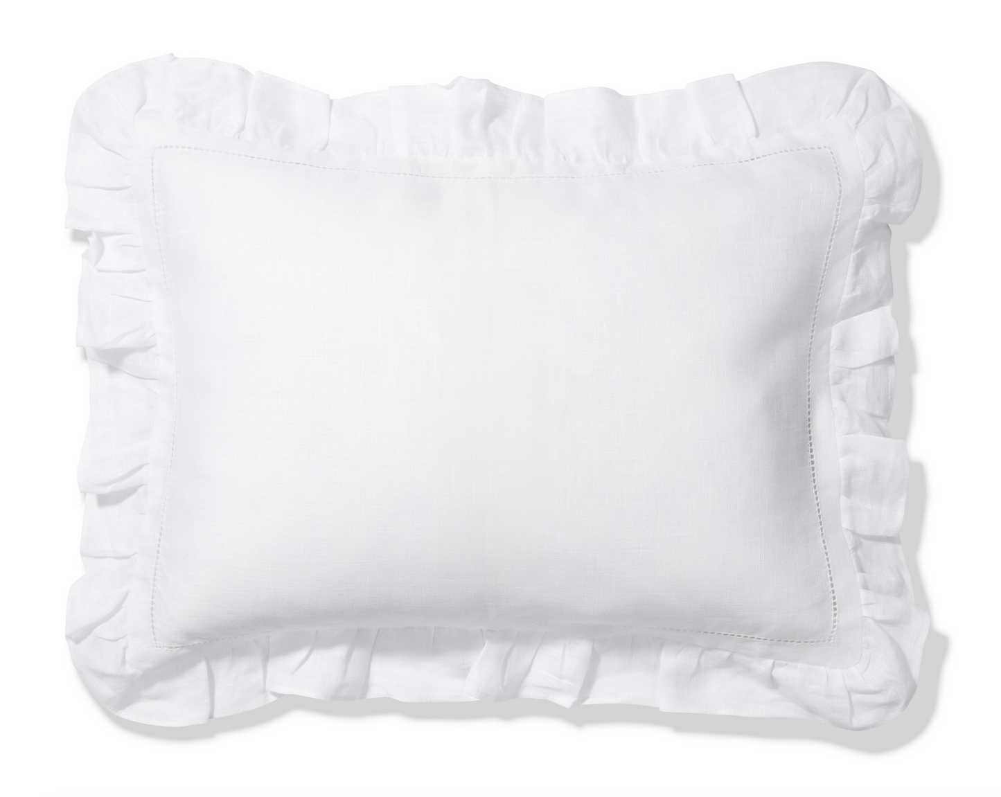 Volga Linen, Boudoir Pillow with Frill Edge