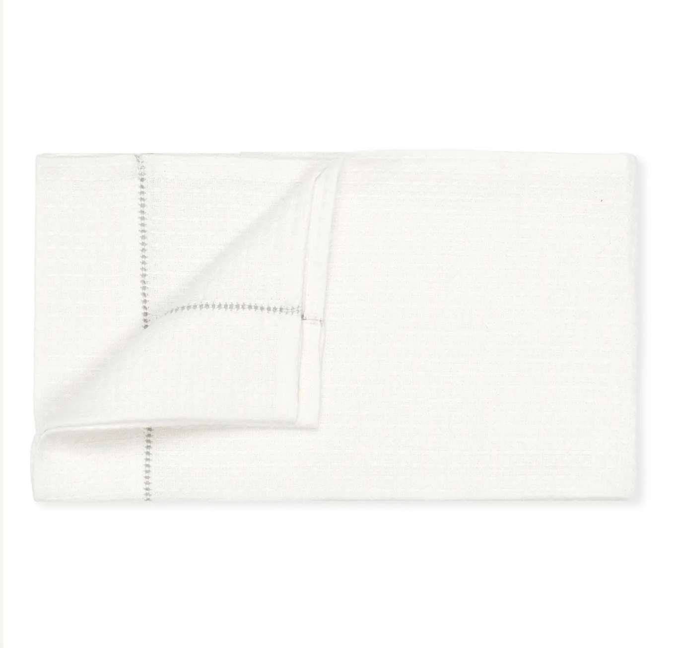 Volga Linen, Liège Hand Towel with Parma Grey Hemstitch