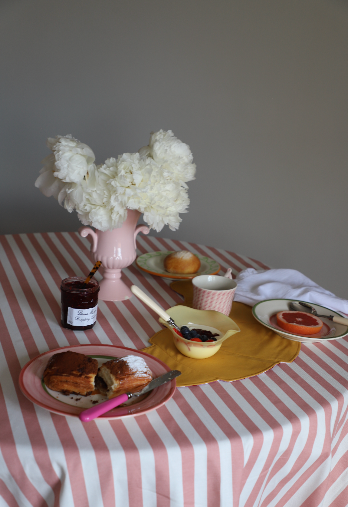 Voi Collective, Pink stripe Tablecloth