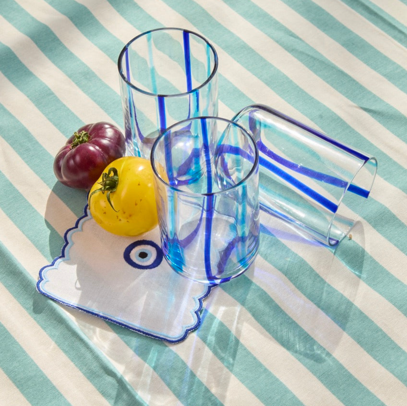 Voi Collective, Blue stripe Tablecloth