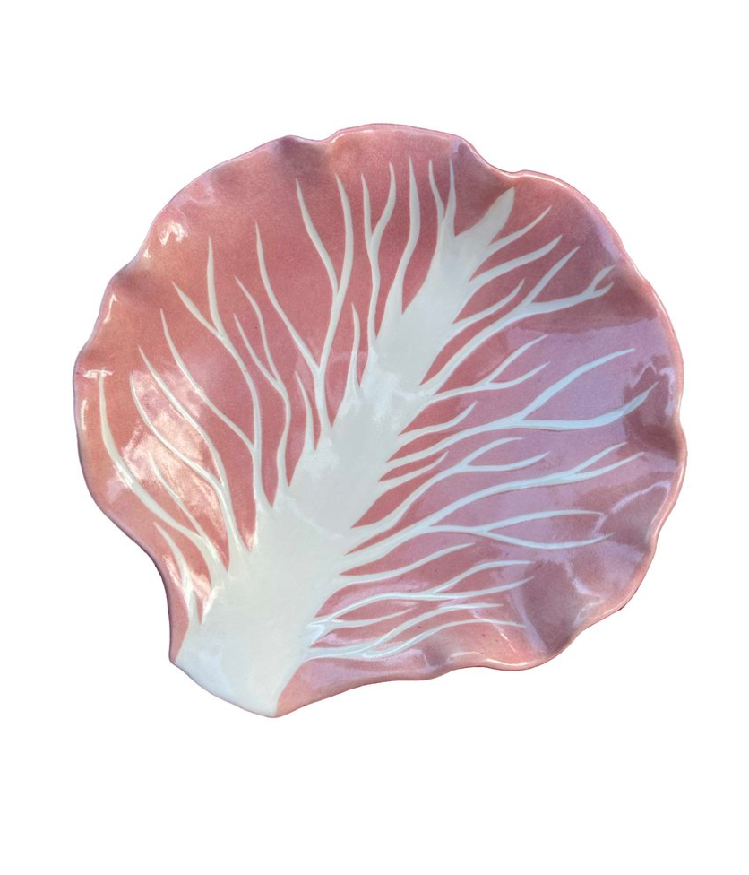 Minnie Mae-Stott, Pink Radicchio Leaf Serving Bowl in Pink