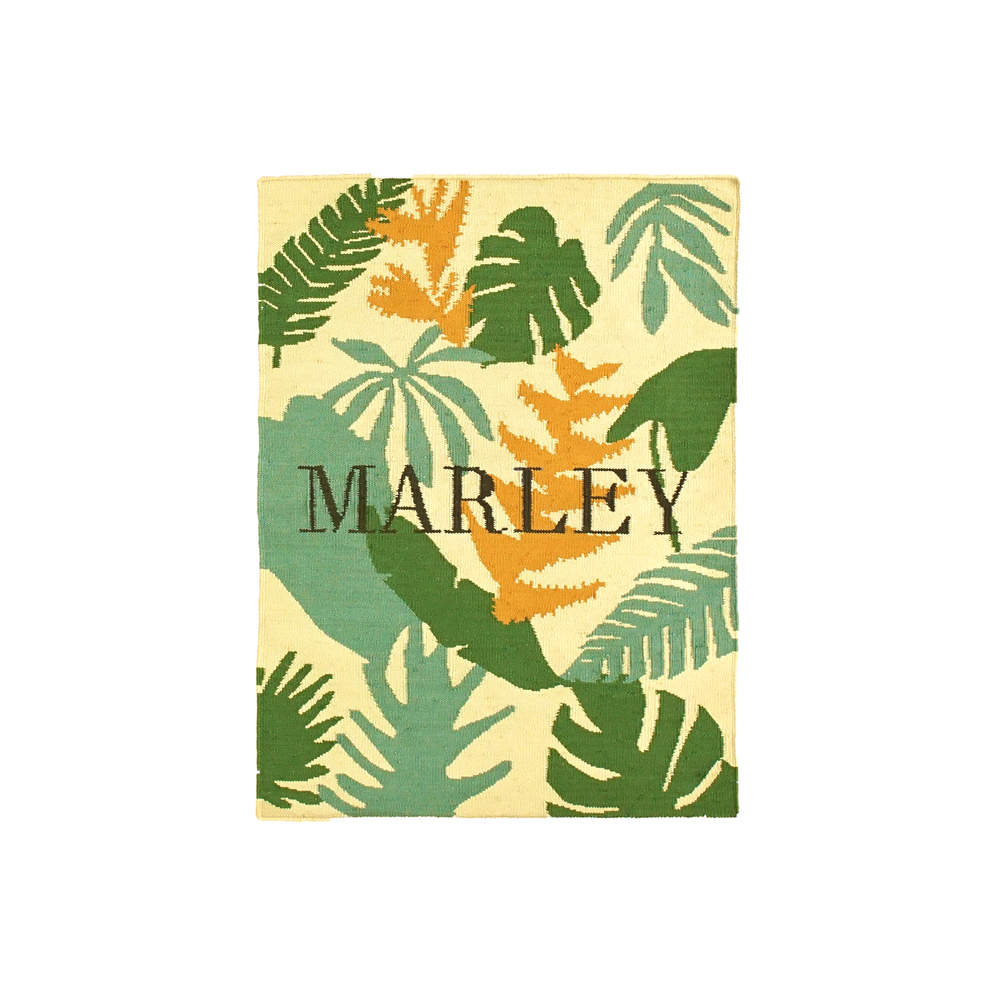 Sparrow and Grass, 'Taro Leaf Wall Hanging'