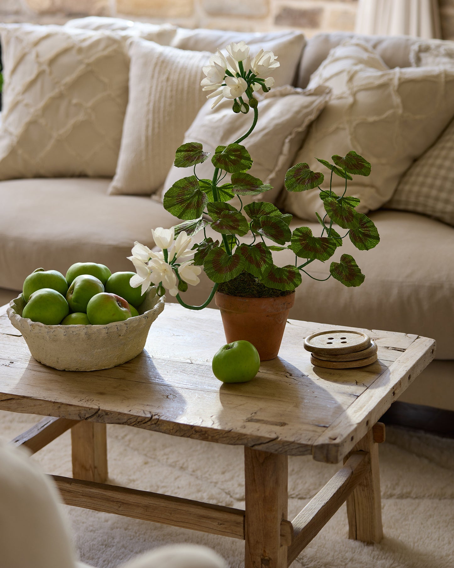 Blooms by Beam Standard White Paper Flower Geranium