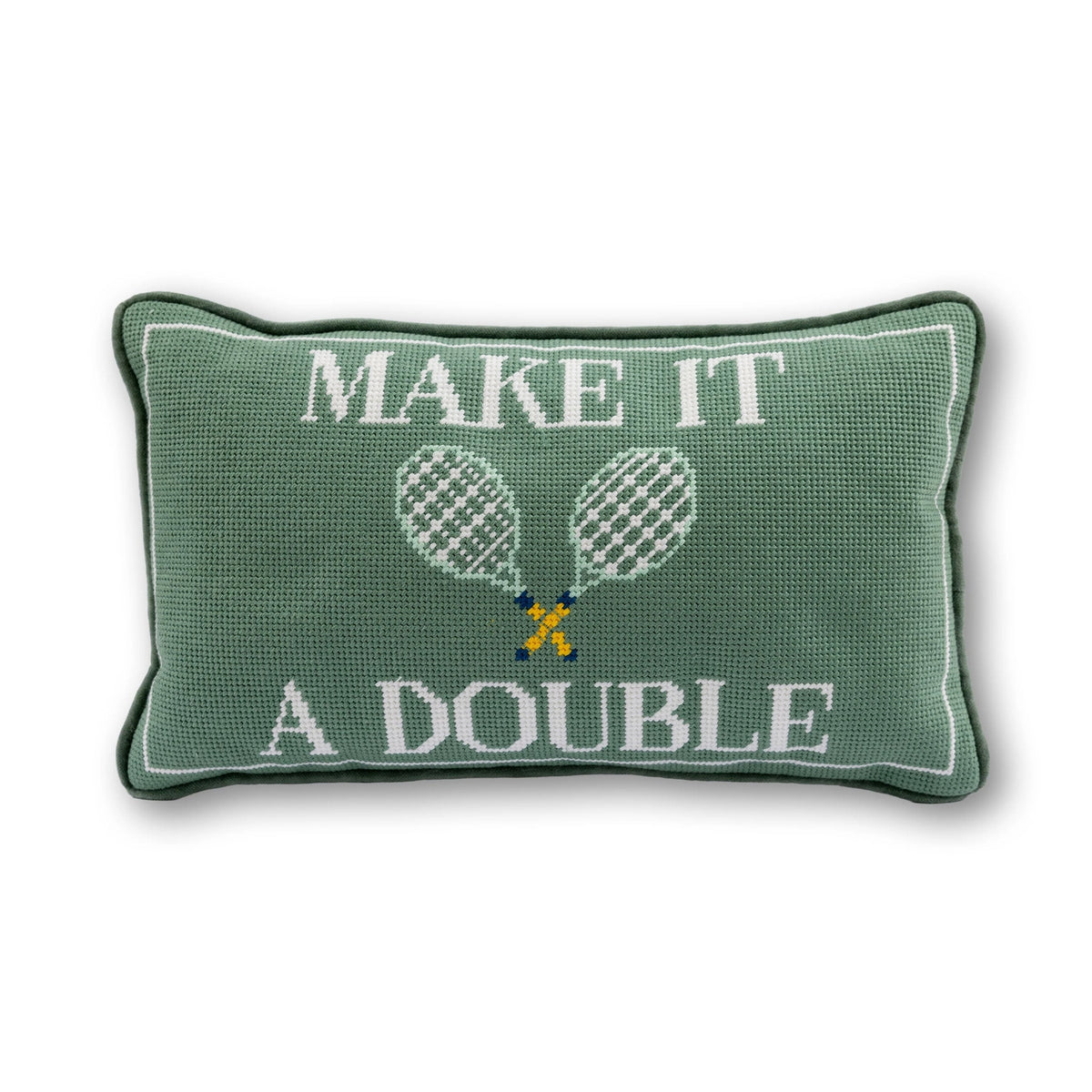Make It A Double Needlepoint Pillow