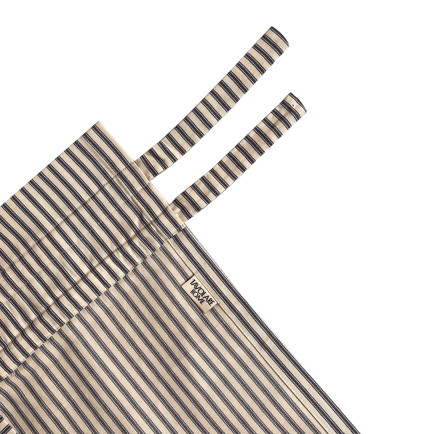 Tavolare, Eloisa Blue Stripes Cotton Tablecloth with Pleating Channels