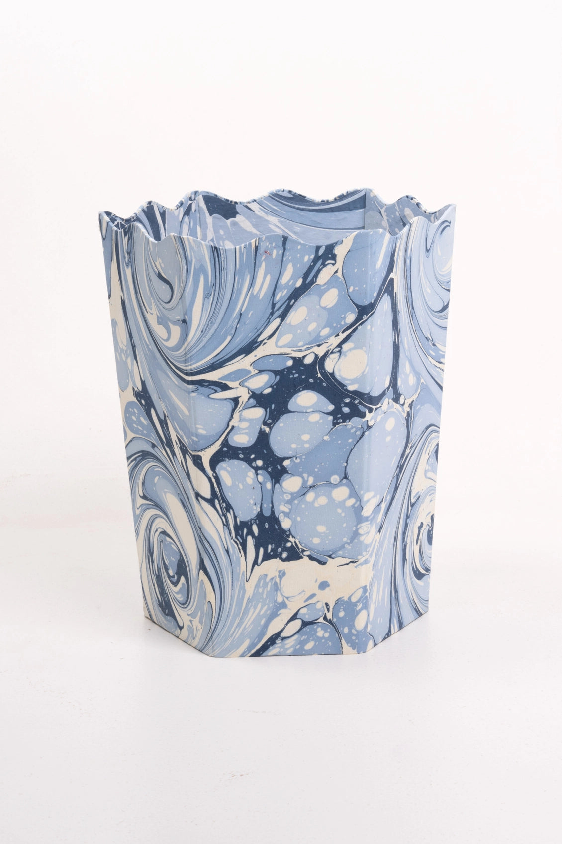 Marbled Blue Waste Paper Bin