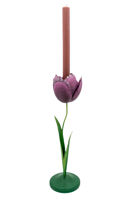 Purple Tulip Candleholder