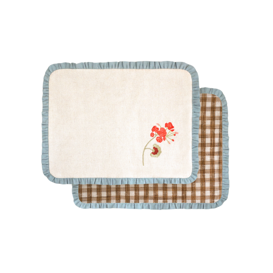 Lappliq, Geranium and gingham placemat
