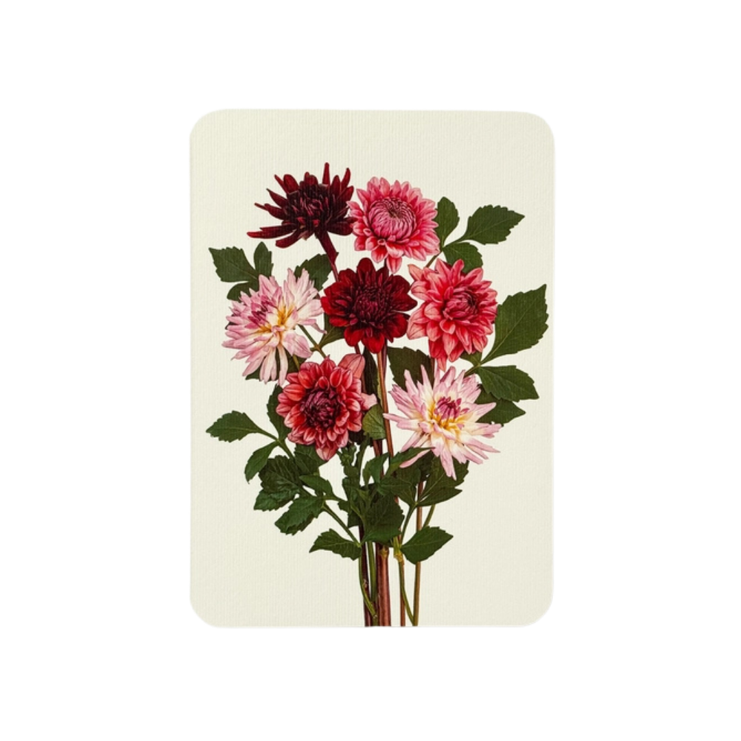 Garden Dahlias Greeting Card
