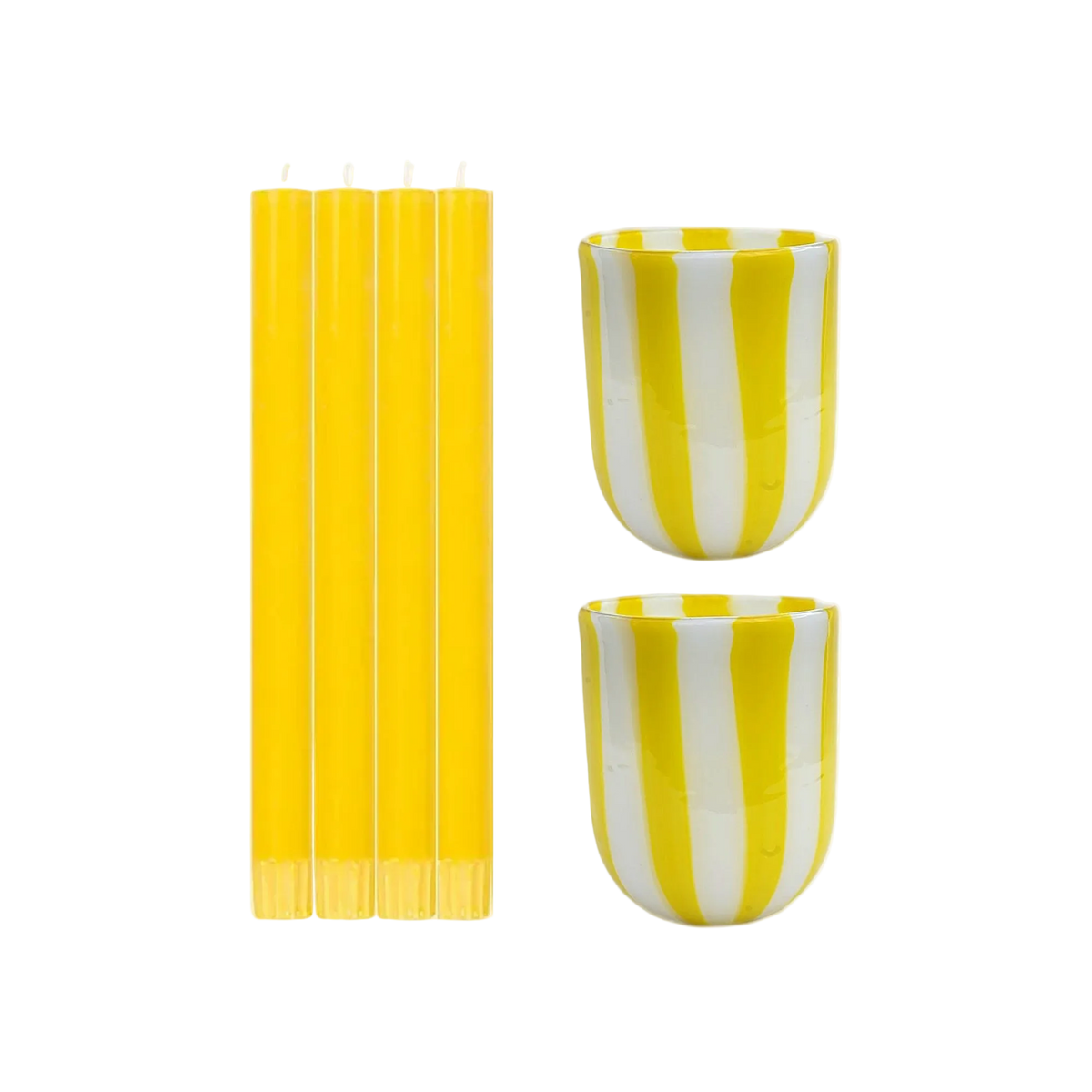 Maxi Tumbler and Candle Set in Yellow