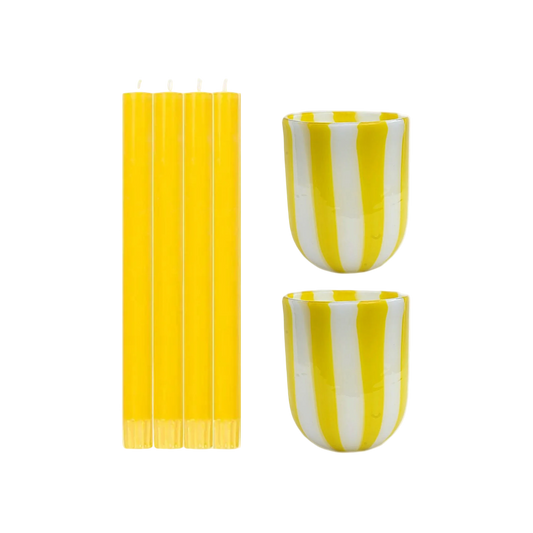 Maxi Tumbler and Candle Set in Yellow