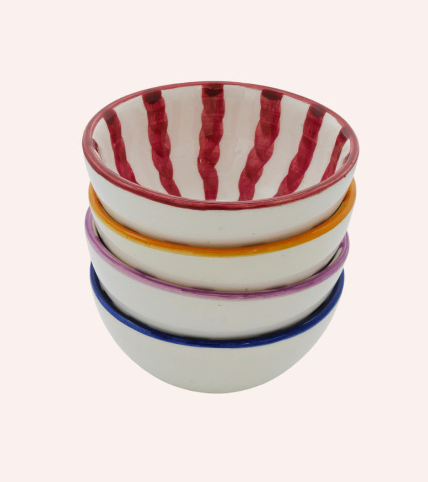 Woven Rosa, Wave Breakfast Bowls, Set Of 4