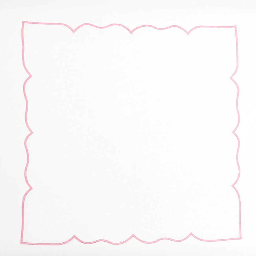 Voi Collective, Pink Ava Linen Napkin, Set of Four