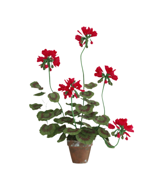 Blooms by Beam Large Crimson Paper Flower Geranium
