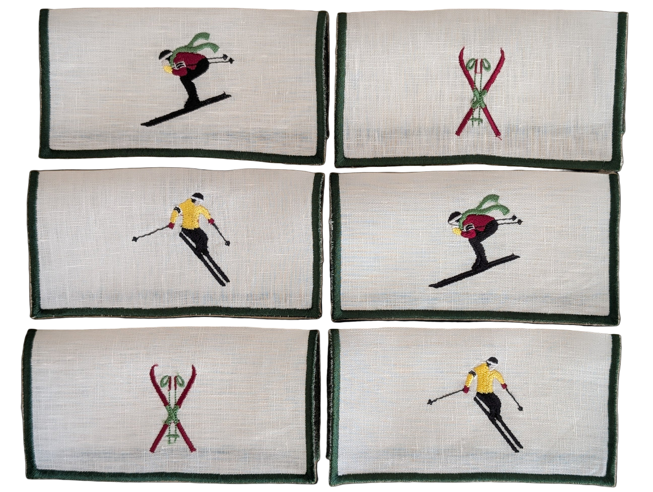 Petit Menage, Baqueria Ski Cocktail Napkins, set of six