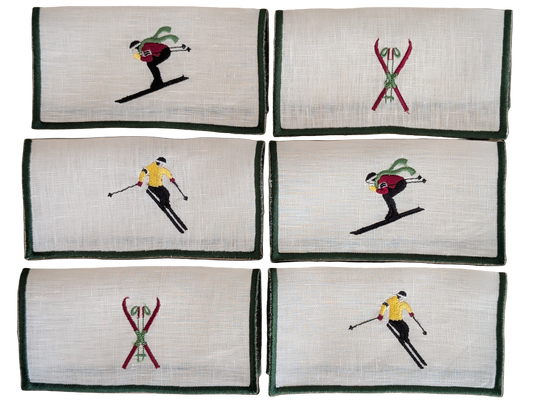 Petit Menage, Baqueria Ski Cocktail Napkins, set of six