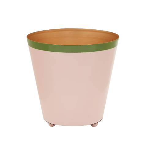 The Penny Planter with Pink and Green Rim