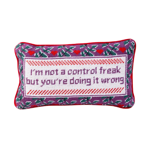 Control Freak Needlepoint Pillow