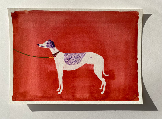 Lucy Wayne, ‘Whippet walk red’