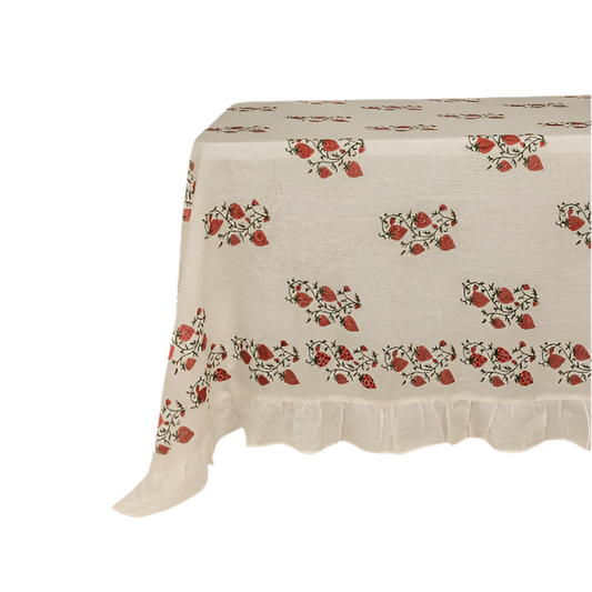 Sharland England, 'Fraises Des Bois Tablecloth'