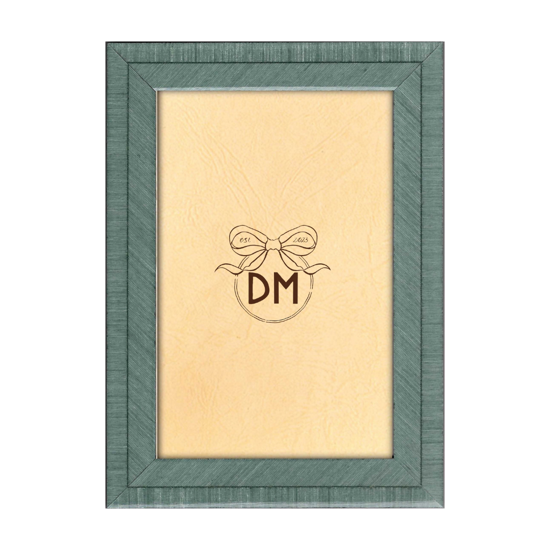 Marquetry Frame in Teal