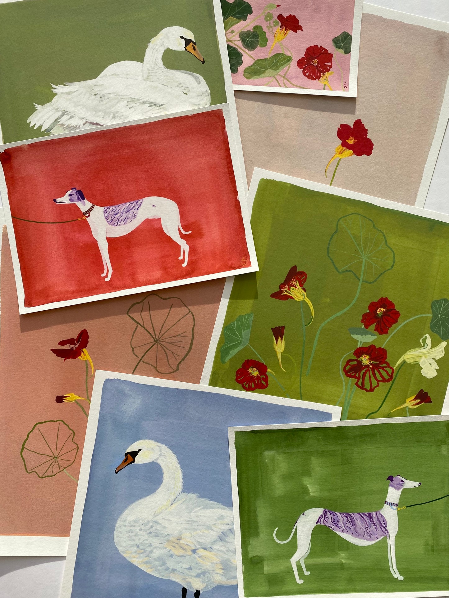 Lucy Wayne, ‘Whippet walk red’