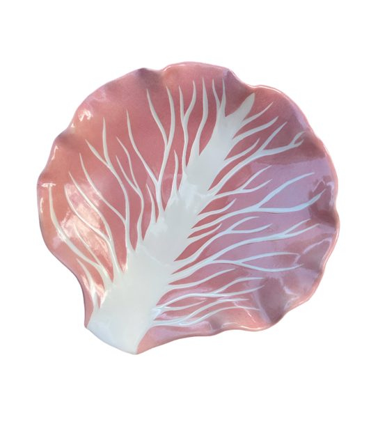 Minnie Mae-Stott, Pink Radicchio Leaf Serving Bowl in Pink