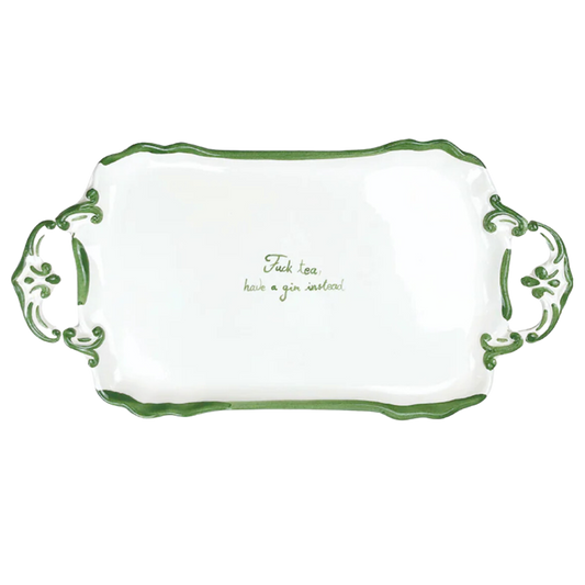 Musae Studio, "F You, Tea" Tray in Green