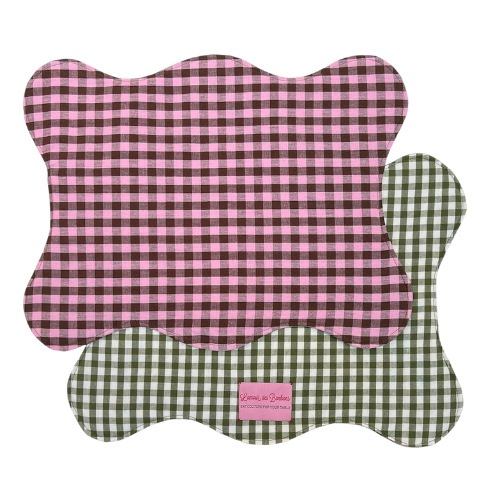 Mon Chou placemat pink/green gingham