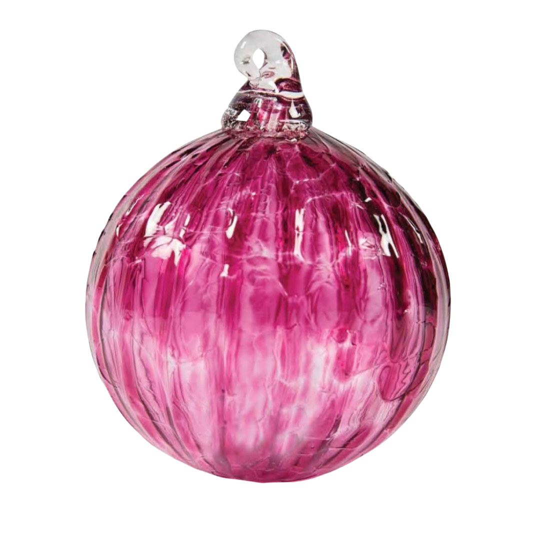 Handblown Dark Pink Bauble