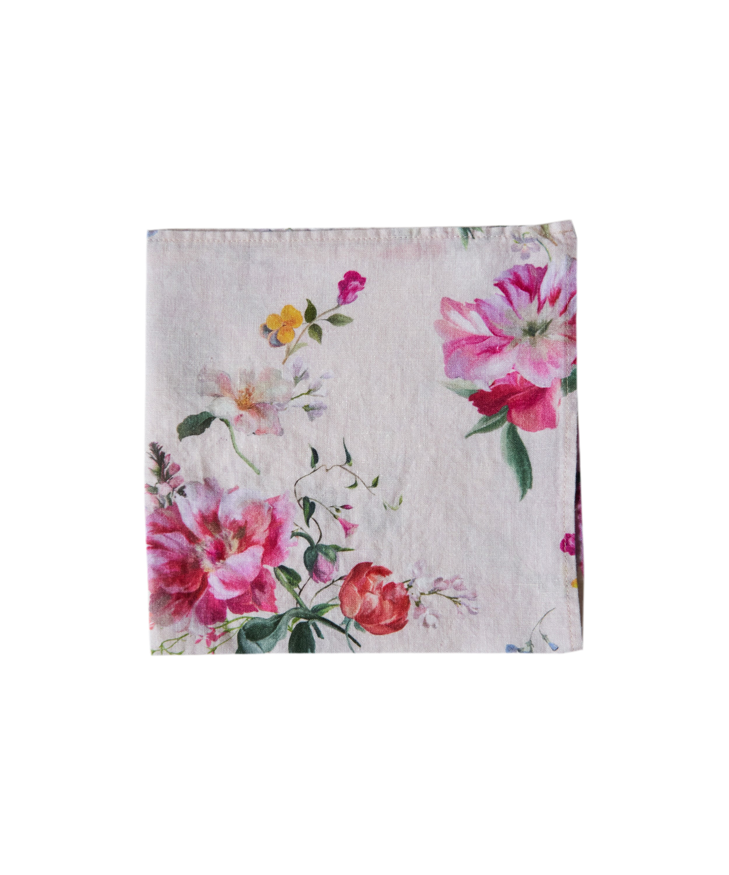 By Hope Peony Bloom Linen Napkin