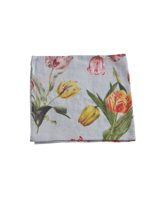 By Hope The Tulips Linen Napkin – Blue