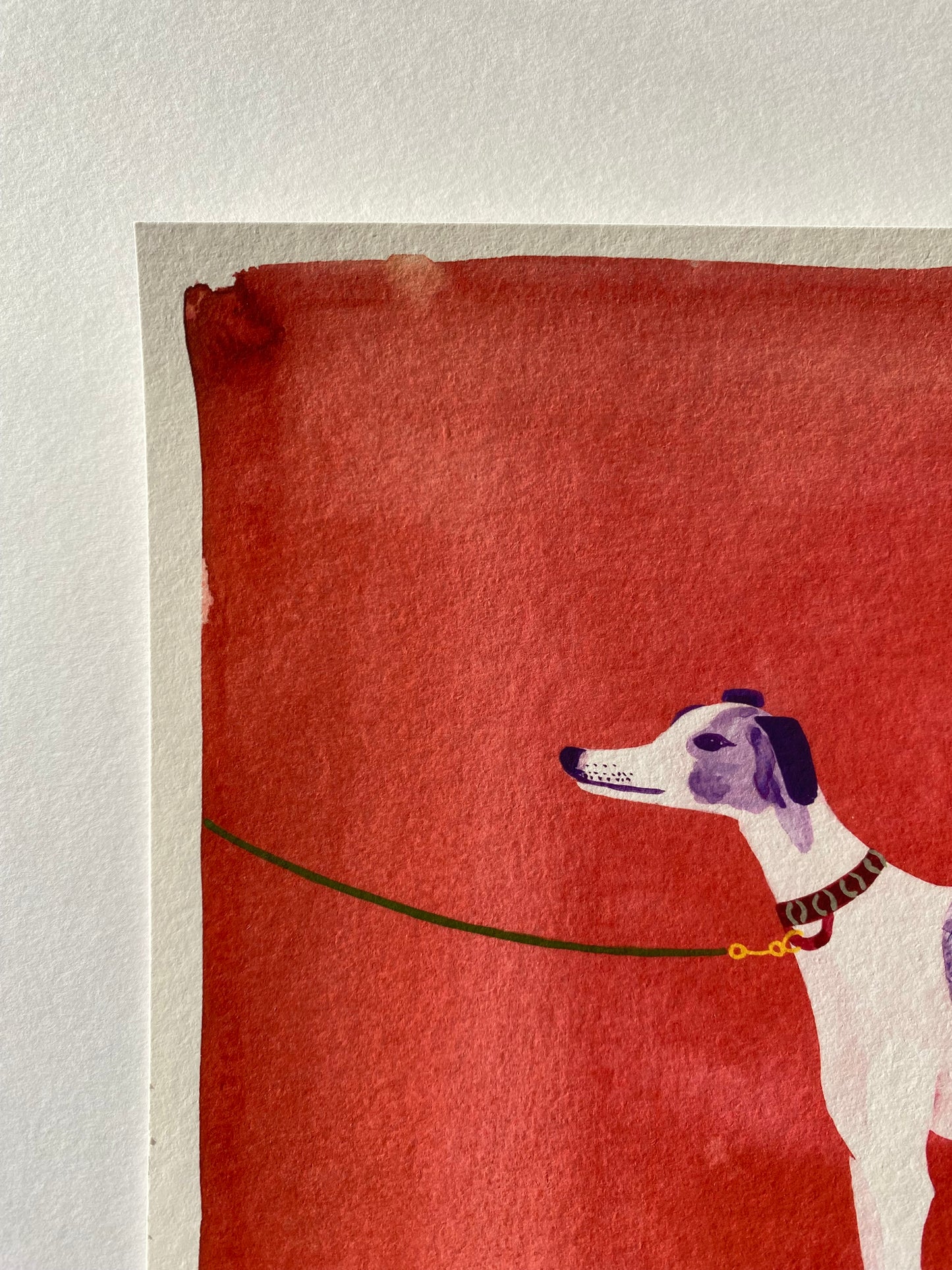 Lucy Wayne, ‘Whippet walk red’