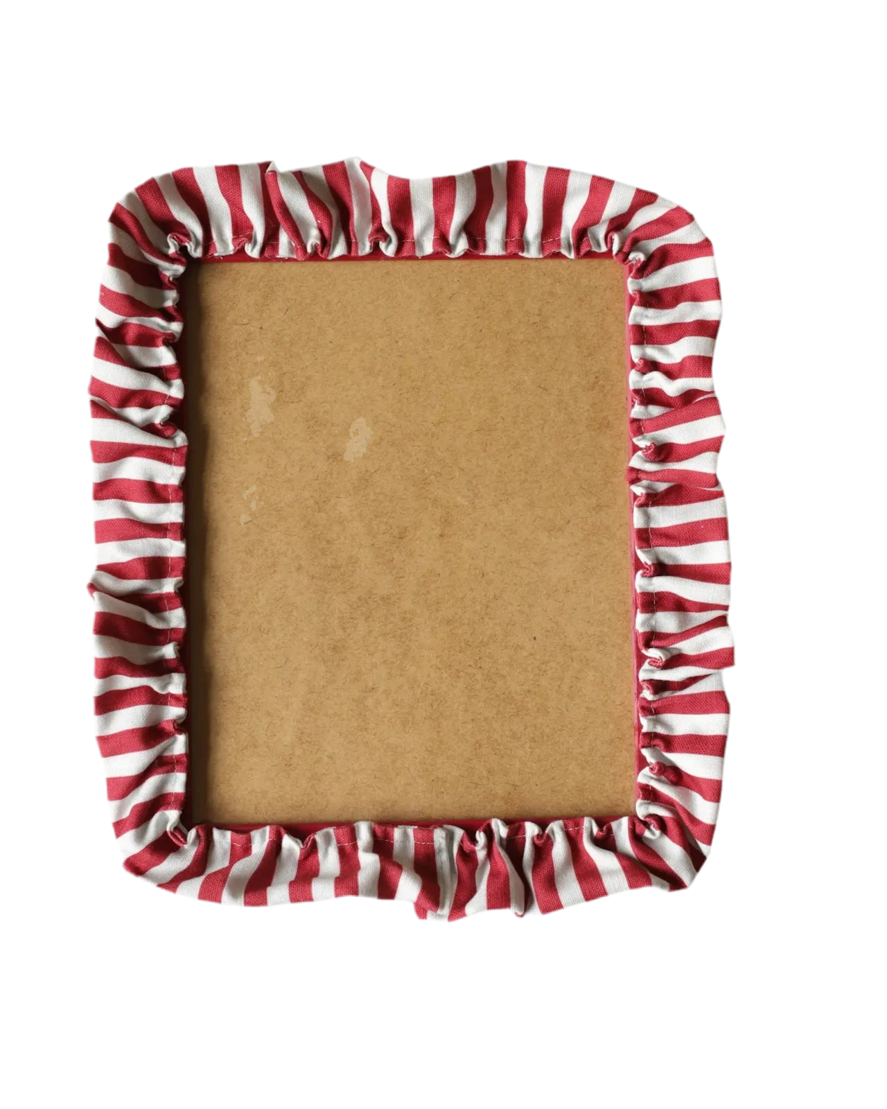 Bertola Home, Cranberry Stripe Ruffle Frame