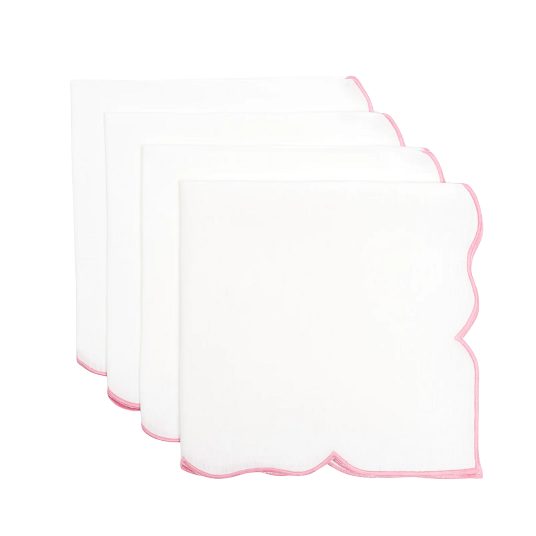 Voi Collective, Pink Ava Linen Napkin, Set of Four