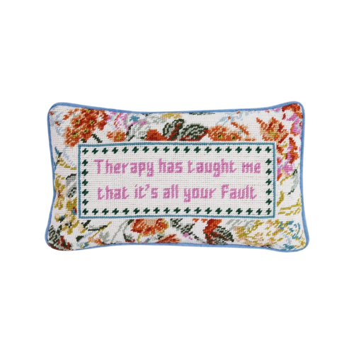 Therapy Needlepoint Pillow