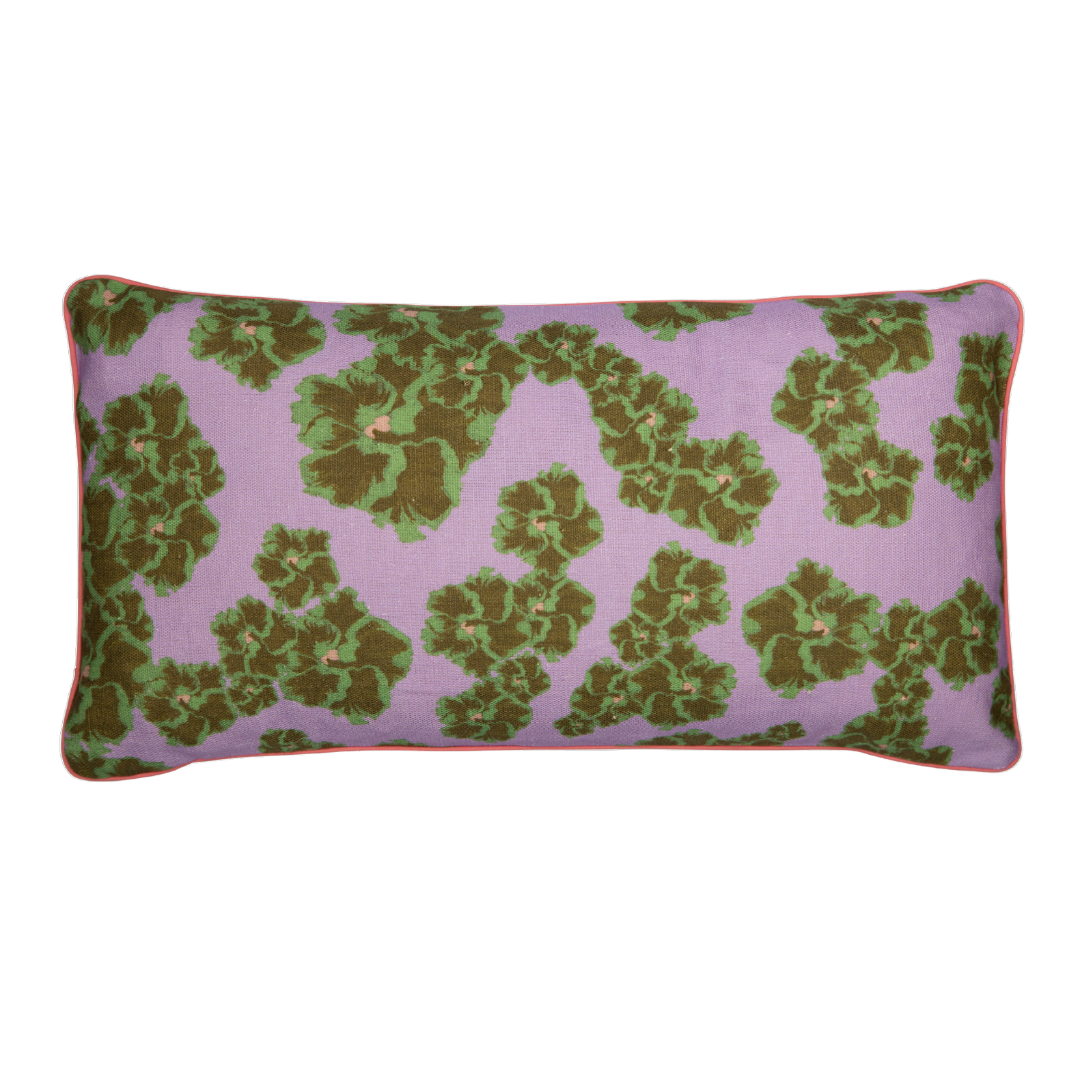 Dar Leone, Ronko Hibiscus Lilac Small Cushion