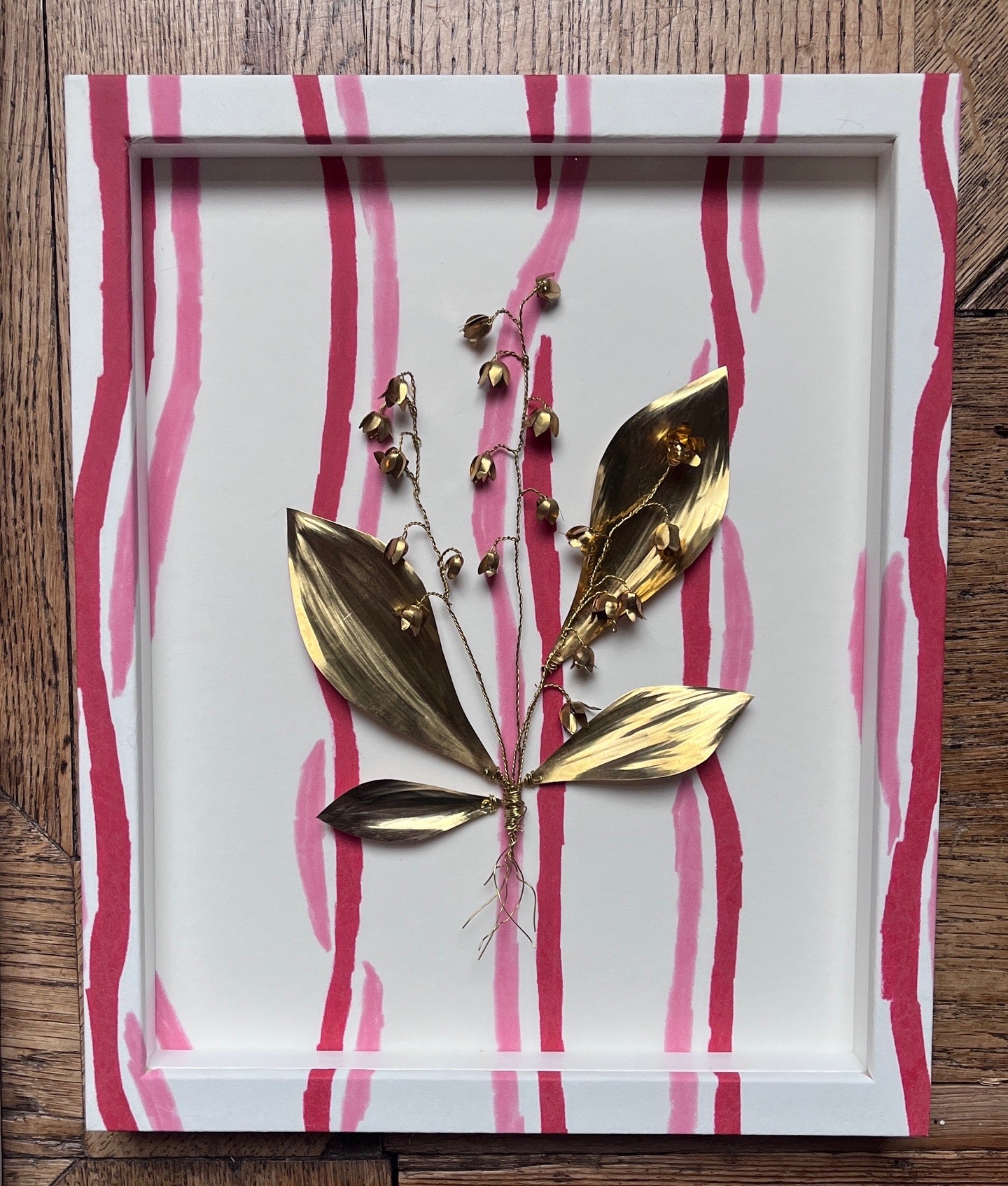 Fiona McDougall, 'Brass Lily of the Valley ‘Ribbons Wrap You Up’ wallpaper'