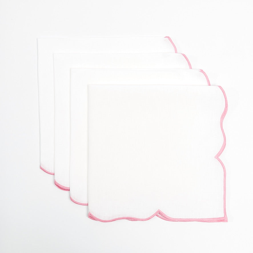 Voi Collective, Pink Ava Linen Napkin, Set of Four