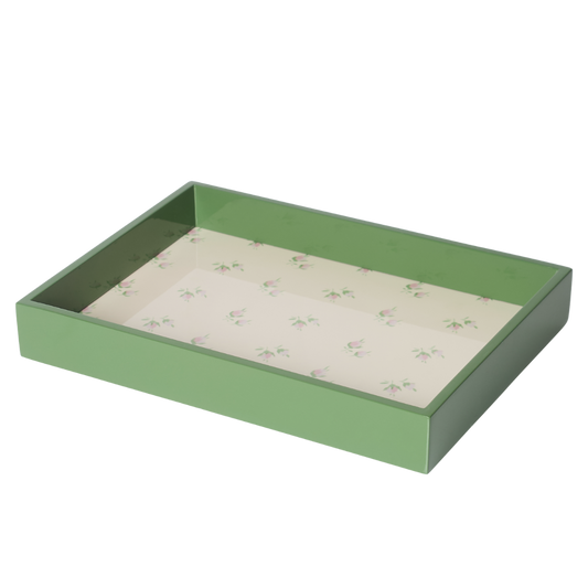 YOLKE x DM Rosebud Breakfast Tray in Apple Green