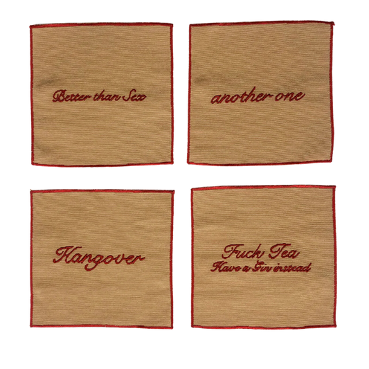 Musae Studio, Set of 4 cocktail napkins brown